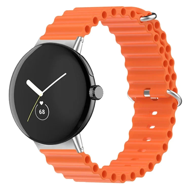 สายรัดนาฬิกาซิลิโคน Ocean สำหรับ Google Pixel Watch 4 / 3 / 2 / 1 41 มม.