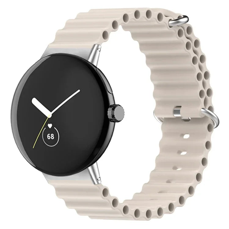 สายรัดนาฬิกาซิลิโคน Ocean สำหรับ Google Pixel Watch 4 / 3 / 2 / 1 41 มม.