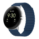 Two-section Magnetic Silicone Watch Band, For Google Pixel Watch 4 / 3 / 2 / 1 41mm