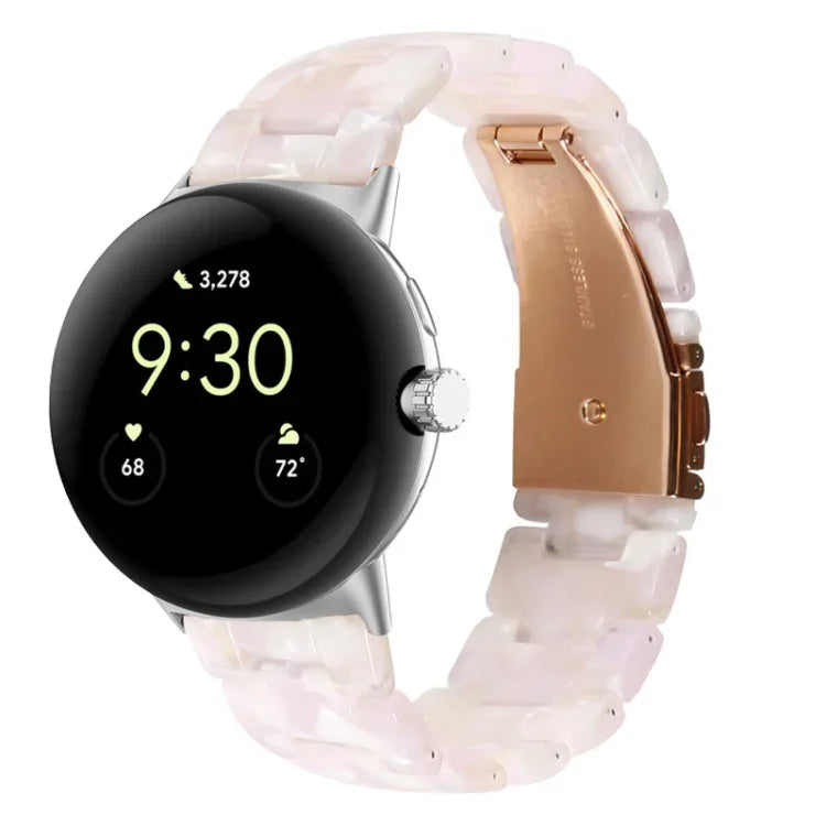 สายรัดนาฬิกาเรซิน 3 เม็ด สำหรับ Google Pixel Watch 4 / 3 / 2 / 1 ขนาด 41 มม.