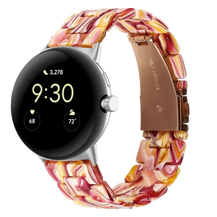 สายรัดนาฬิกาเรซิน 3 เม็ด สำหรับ Google Pixel Watch 4 / 3 / 2 / 1 ขนาด 41 มม.