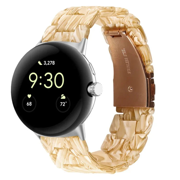 สายรัดนาฬิกาเรซิน 3 เม็ด สำหรับ Google Pixel Watch 4 / 3 / 2 / 1 ขนาด 41 มม.