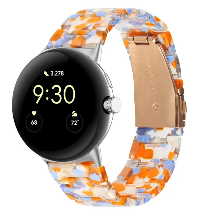 สายรัดนาฬิกาเรซิน 3 เม็ด สำหรับ Google Pixel Watch 4 / 3 / 2 / 1 ขนาด 41 มม.