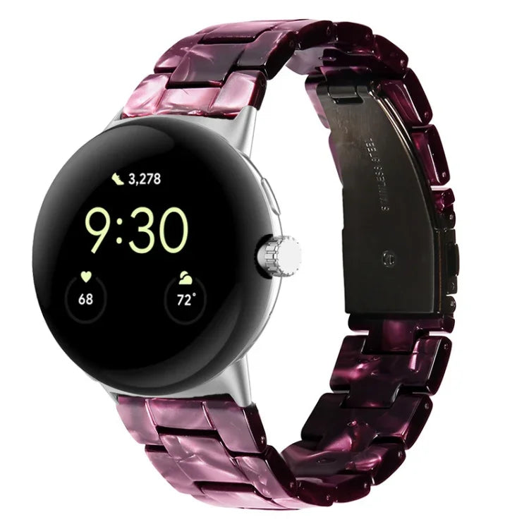 สายรัดนาฬิกาเรซิน 3 เม็ด สำหรับ Google Pixel Watch 4 / 3 / 2 / 1 ขนาด 41 มม.