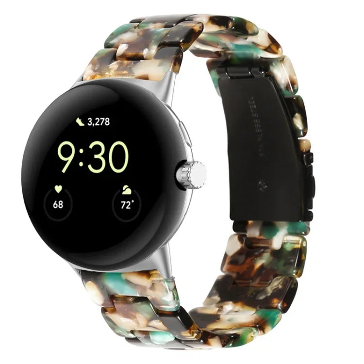 สายรัดนาฬิกาเรซิน 3 เม็ด สำหรับ Google Pixel Watch 4 / 3 / 2 / 1 ขนาด 41 มม.