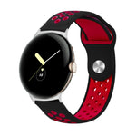 Two-color Reverse Buckle Silicone Watch Band, For Google Pixel Watch 4 / 3 / 2 / 1 41mm