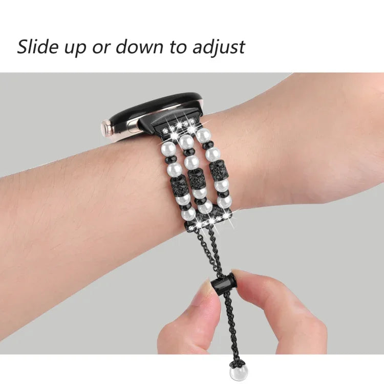 สายรัดนาฬิกาข้อมือครึ่งเม็ดมุก สำหรับ Google Pixel Watch 4 / 3 / 2 / 1 41 มม.