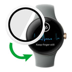 เคสป้องกันนาฬิกาฟิล์มกระจกนิรภัยกรอบ PC แบบด้าน สำหรับ Google Pixel Watch