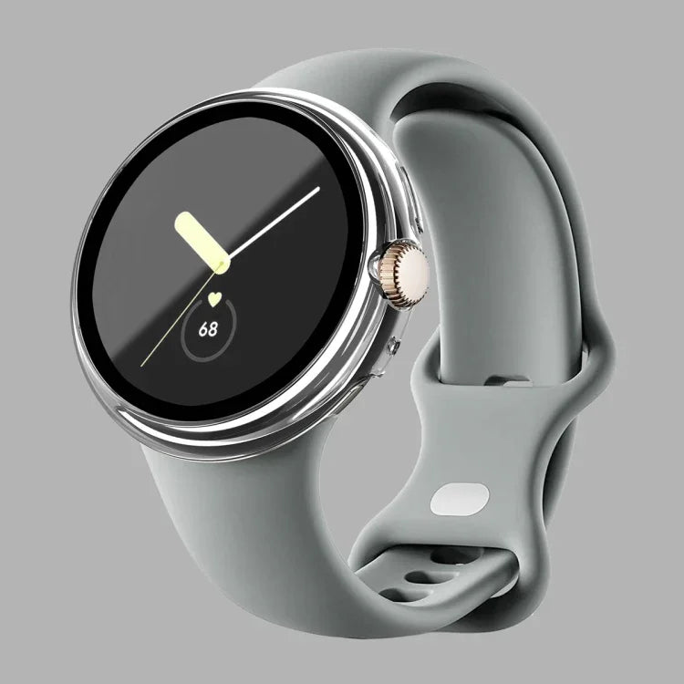 เคสป้องกันนาฬิกาฟิล์มกระจกนิรภัยกรอบ PC แบบด้าน สำหรับ Google Pixel Watch