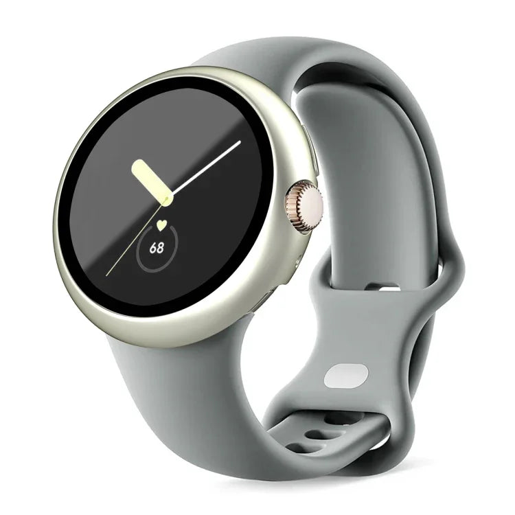 เคสป้องกันนาฬิกาฟิล์มกระจกนิรภัยกรอบ PC แบบด้าน สำหรับ Google Pixel Watch