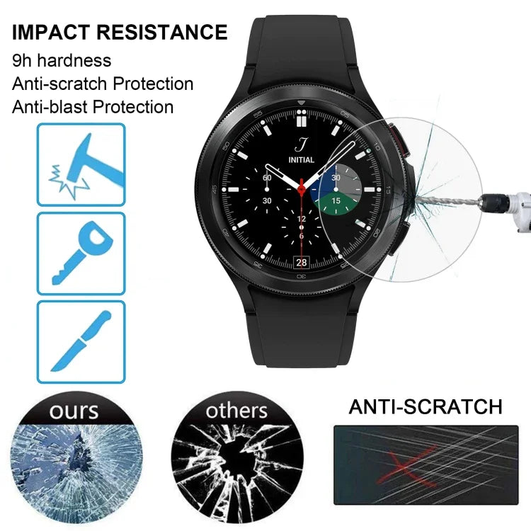 ฟิล์มกระจกนิรภัยหน้าจอ 0.26 มม. 2.5D 9H สำหรับ Samsung Galaxy Watch4 Classic 46 มม. สำหรับ Samsung Galaxy Watch4 40 มม.