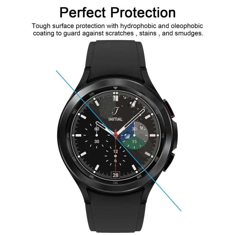 ฟิล์มกระจกนิรภัยหน้าจอ 0.26 มม. 2.5D 9H สำหรับ Samsung Galaxy Watch4 Classic 46 มม. สำหรับ Samsung Galaxy Watch4 40 มม.
