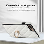 Rhombic PU Leather Phone Case with Ring Holder, For iPhone 7 Plus / 8 Plus