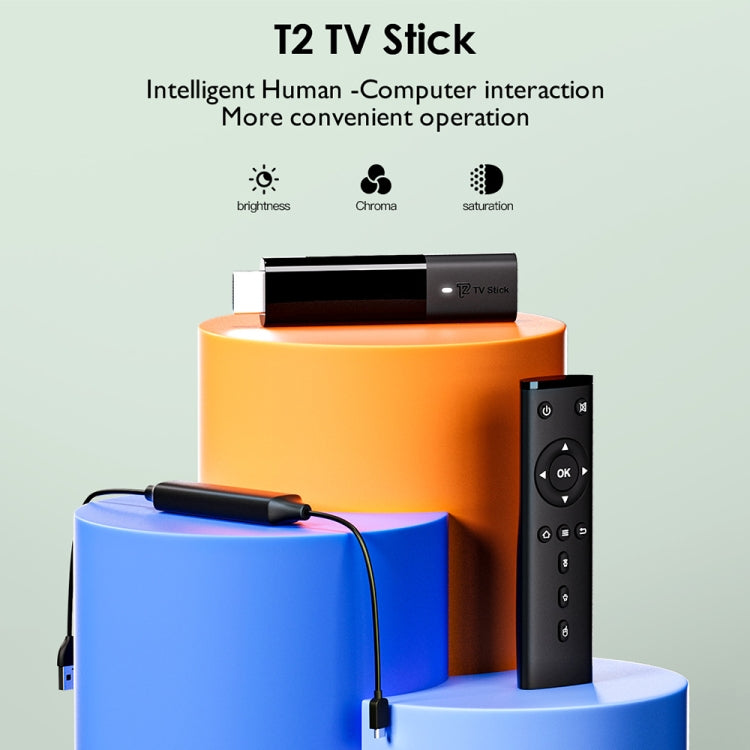 กล่องทีวีอัจฉริยะ Android 11 4K HD T2 TV Stick TV Dongle Cor-tex A35 2GB+16GB ปลั๊ก EU, US, UK, AU