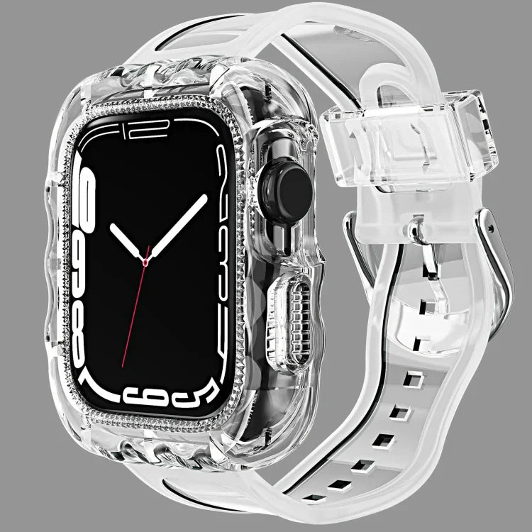 สายเคส TPU แบบบูรณาการ สำหรับ Apple Watch Series 9&8&7 41 มม./SE2025&SE 2&6&SE&5&4 40 มม., สำหรับ Apple Watch Series 9&8&7 45 มม./SE2025&SE 2&6&SE&5&4 44 มม.