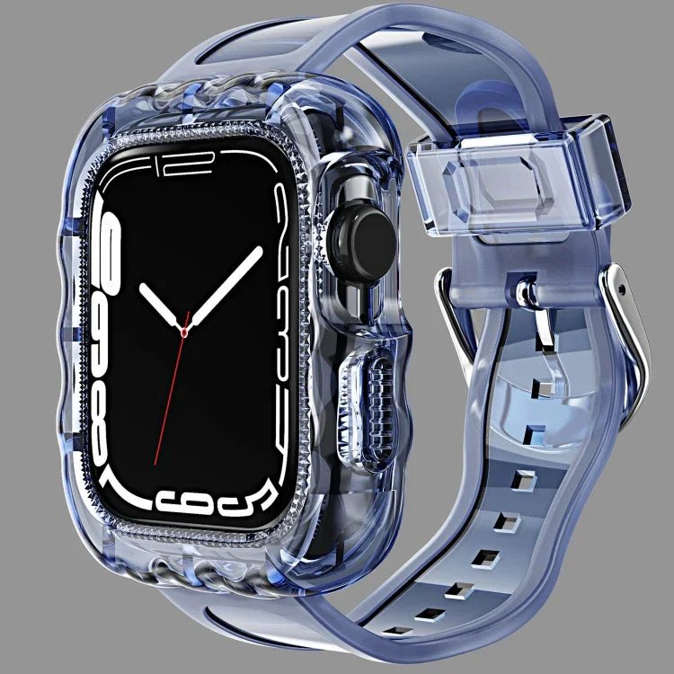 TPU Integrated Case Watch Band, For Apple Watch Series 9&8&7 41mm/SE2025&SE 2&6&SE&5&4 40mm, For Apple Watch Series 9&8&7 45mm/SE2025&SE 2&6&SE&5&4 44mm