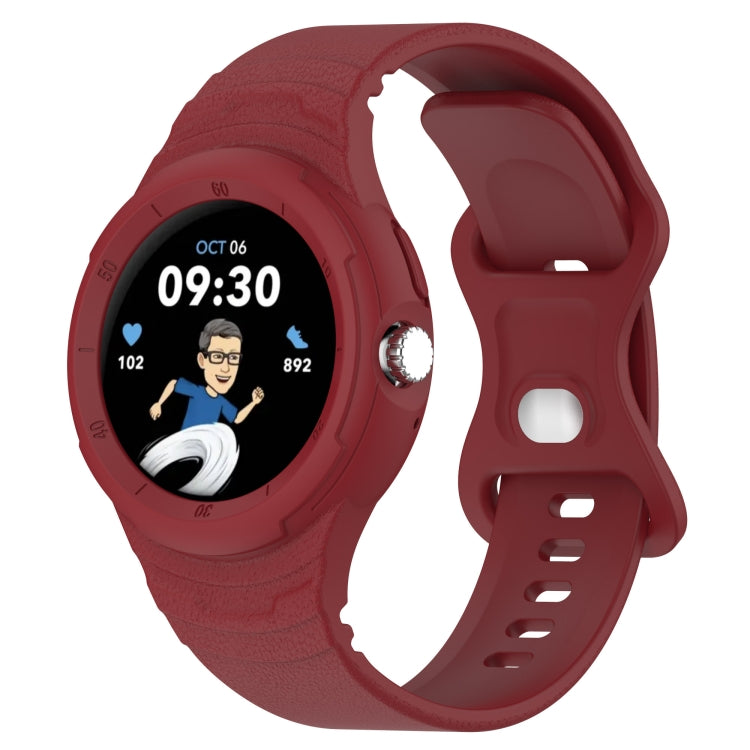 สายรัดนาฬิกาซิลิโคนลายหนังแบบบูรณาการ สำหรับ Google Pixel Watch