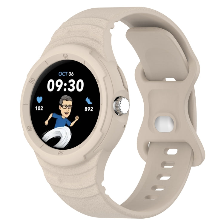 สายรัดนาฬิกาซิลิโคนลายหนังแบบบูรณาการ สำหรับ Google Pixel Watch