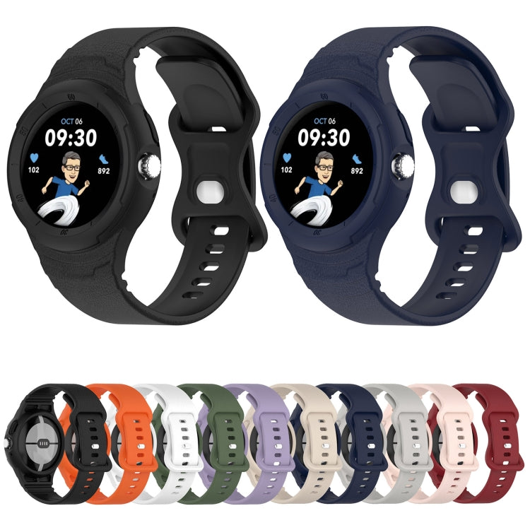 สายรัดนาฬิกาซิลิโคนลายหนังแบบบูรณาการ สำหรับ Google Pixel Watch