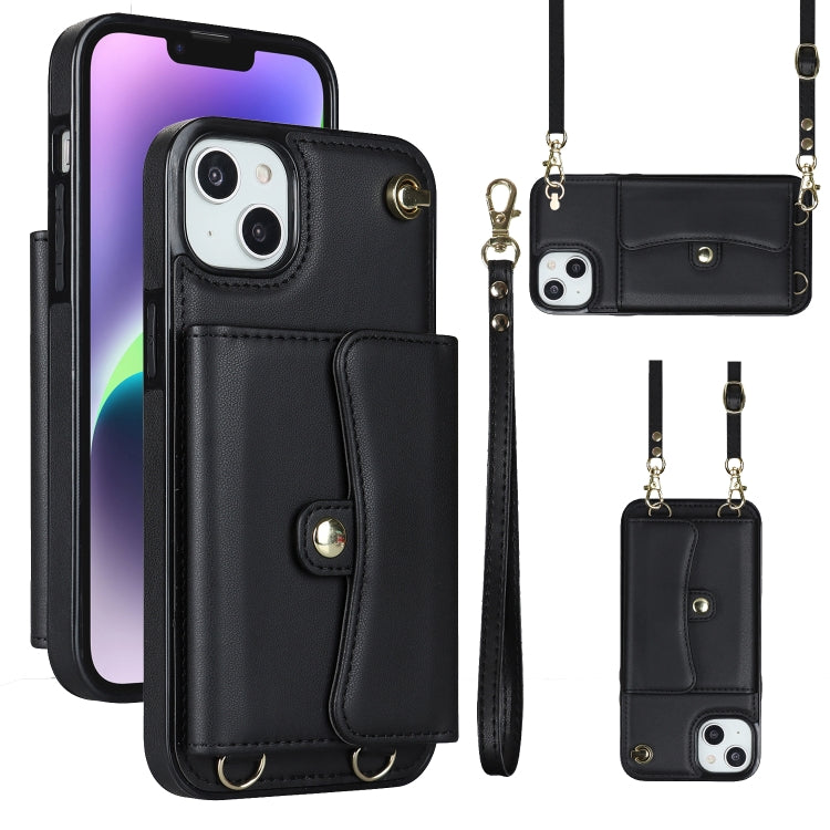 RFID Card Slot Phone Case with Long Lanyard, For iPhone 14 / 13, For iPhone 14 Plus, For iPhone 14 Pro, For iPhone 14 Pro Max, For iPhone 13 Pro Max, For iPhone 12, For iPhone 12 Pro, For iPhone 12 Pro Max