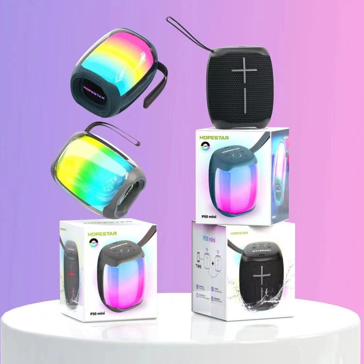 ลำโพงบลูทูธกันน้ำ HOPESTAR P50 mini พร้อมไฟ RGB สำหรับใช้งานกลางแจ้ง, P50 mini