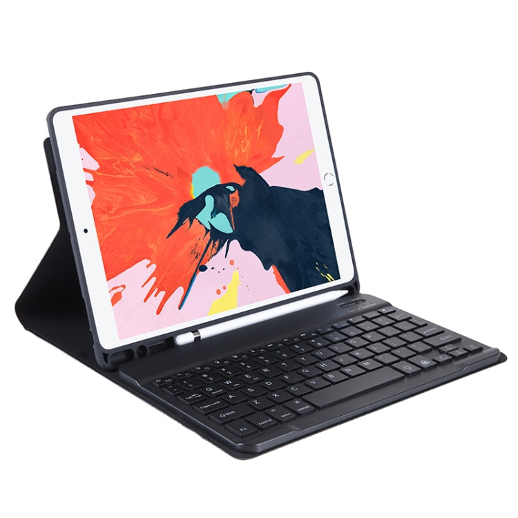 T07BB สำหรับ iPad 9.7 นิ้ว / iPad Pro 9.7 นิ้ว / iPad Air 2 / Air (2018 & 2017) เคสป้องกันคีย์บอร์ดบลูทูธ TPU สีลูกกวาดบางพิเศษ พร้อมขาตั้งและช่องใส่ปากกา สำหรับ iPad 9.7 นิ้ว