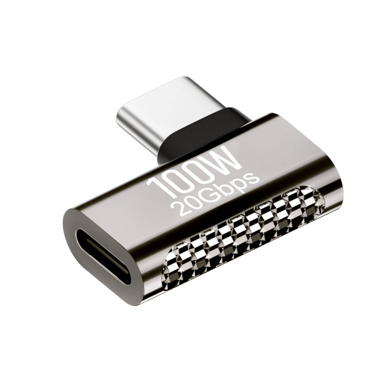 อะแดปเตอร์ Type-C ตัวผู้เป็นตัวเมีย 100W 20Gbps อัลลอยสังกะสี แบบงอด้านข้าง, แบบมุมตั้งฉาก, แบบงอกลาง, แบบตรง