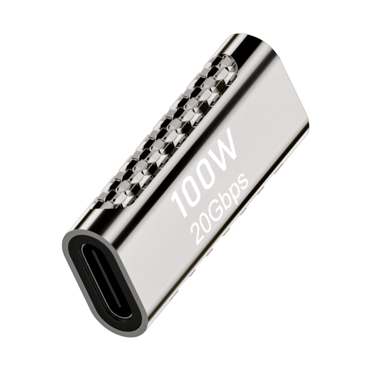 อะแดปเตอร์ Type-C ตัวเมียเป็นตัวเมีย 100W 20Gbps อัลลอยสังกะสี แบบตรง