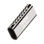 อะแดปเตอร์ Type-C ตัวเมียเป็นตัวเมีย 100W 20Gbps อัลลอยสังกะสี แบบตรง