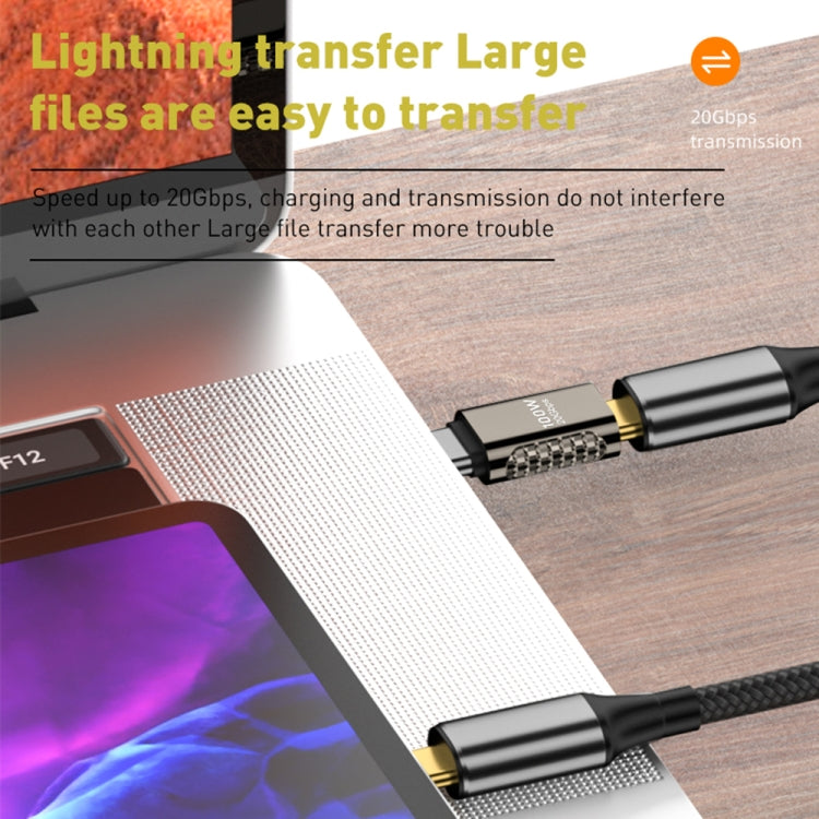 อะแดปเตอร์ Type-C ตัวเมียเป็นตัวเมีย 100W 20Gbps อัลลอยสังกะสี แบบตรง