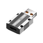 อะแดปเตอร์ Type-C ตัวเมียเป็น USB 3.0 ตัวผู้ 120W อัลลอยสังกะสี แบบตรง