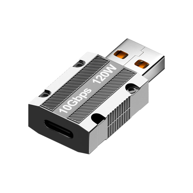 อะแดปเตอร์ Type-C ตัวเมียเป็น USB 3.0 ตัวผู้ 120W อัลลอยสังกะสี แบบตรง