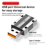 อะแดปเตอร์ Type-C ตัวเมียเป็น USB 3.0 ตัวผู้ 120W อัลลอยสังกะสี แบบตรง