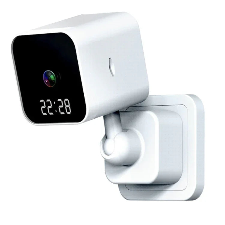 DP27 กล้อง WiFi รูปนาฬิกา 1080P เสียบปลั๊ก รองรับเสียงสองทางและตรวจสอบผ่านมือถือ ปลั๊ก US, ปลั๊ก EU
