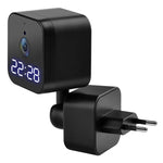 DP27 กล้อง WiFi รูปนาฬิกา 1080P เสียบปลั๊ก รองรับเสียงสองทางและตรวจสอบผ่านมือถือ ปลั๊ก US, ปลั๊ก EU