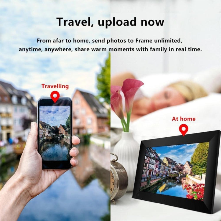 กรอบรูปคลาวด์ WiFi จอแสดงผล IPS ขนาด 10.1 นิ้ว RK3126C Quad Core ความเร็วสูงสุด 1.5GHz, 1GB+16GB ปลั๊กออสเตรเลีย ปลั๊กสหรัฐอเมริกา ปลั๊กยุโรป ปลั๊กสหราชอาณาจักร