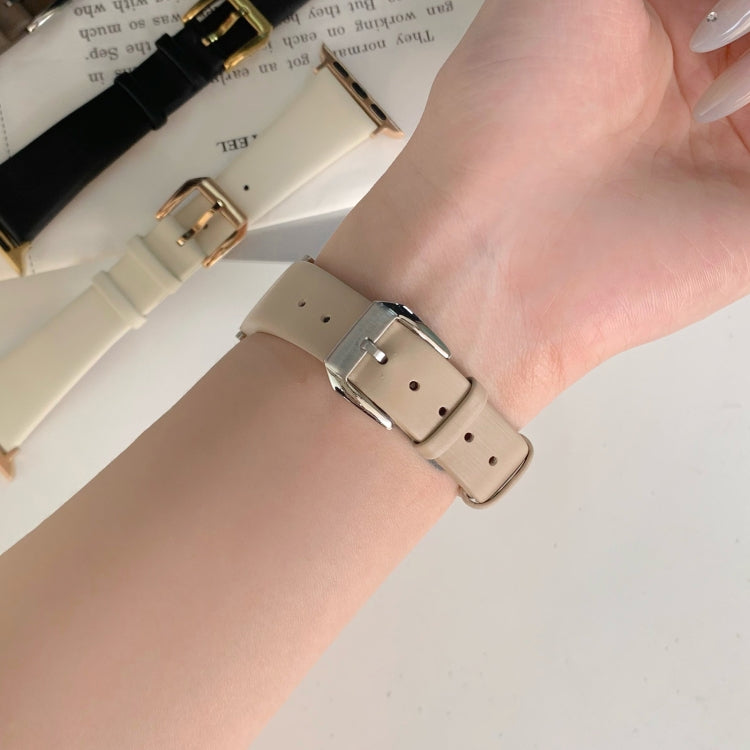 สายรัดนาฬิกาหนังไหม สำหรับ Apple Watch Series 8&7 41มม. / SE 2&6&SE&5&4 40มม. สำหรับ Apple Watch Ultra 49มม. / Series 8&7 45มม. / SE 2&6&SE&5&4 44มม.