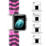 สายรัดนาฬิกานีลอนถักแบบธรรมดาพร้อมตีนตุ๊กแก Paracord สำหรับ Apple Watch Series 8&7 41มม. / SE 2&6&SE&5&4 40มม. สำหรับ Apple Watch Ultra 49มม. / Series 8&7 45มม. / SE 2&6&SE&5&4 44มม.