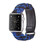 สายรัดนาฬิกานีลอนถักแบบธรรมดาพร้อมตีนตุ๊กแก Paracord สำหรับ Apple Watch Series 8&7 41มม. / SE 2&6&SE&5&4 40มม. สำหรับ Apple Watch Ultra 49มม. / Series 8&7 45มม. / SE 2&6&SE&5&4 44มม.