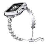 สายรัดนาฬิกาโลหะประดับเพชรเต็มเม็ด สำหรับ Apple Watch Series 8&7 45มม. / SE 2&6&SE&5&4 44มม. สำหรับ Apple Watch Series 8&7 41มม. / SE 2&6&SE&5&4 40มม.