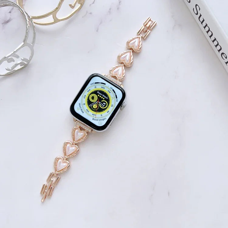สายรัดนาฬิกาสร้อยข้อมือโลหะ สำหรับ Apple Watch Series 8&7 45มม. / SE 2&6&SE&5&4 44มม. สำหรับ Apple Watch Series 8&7 41มม. / SE 2&6&SE&5&4 40มม.