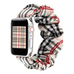 สายผ้าลายดอกไม้ลายสก็อต สำหรับ Apple Watch Ultra ขนาด 49 มม. / Series 8&7 ขนาด 45 มม. / SE 2&6&SE&5&4 ขนาด 44 มม. / 3&2&1 ขนาด 42 มม. สำหรับ Apple Watch Series 8&7 ขนาด 41 มม. / SE 2&6&SE&5&4 ขนาด 40 มม. / 3&2&1 ขนาด 38 มม.