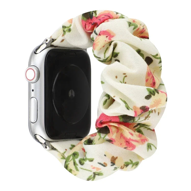 สายผ้าลายดอกไม้ลายสก็อต สำหรับ Apple Watch Ultra ขนาด 49 มม. / Series 8&7 ขนาด 45 มม. / SE 2&6&SE&5&4 ขนาด 44 มม. / 3&2&1 ขนาด 42 มม. สำหรับ Apple Watch Series 8&7 ขนาด 41 มม. / SE 2&6&SE&5&4 ขนาด 40 มม. / 3&2&1 ขนาด 38 มม.