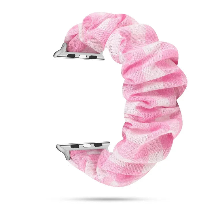 สายผ้าลายสก็อต + สแตนเลส สายรัดข้อมือ สำหรับ Apple Watch Series 7 ขนาด 41 มม. / 6 & SE & 5 & 4 ขนาด 40 มม. / 3 & 2 & 1 ขนาด 38 มม. สำหรับ Apple Watch Series 7 ขนาด 45 มม. / 6 & SE & 5 & 4 ขนาด 44 มม. / 3 & 2 & 1 ขนาด 42 มม.