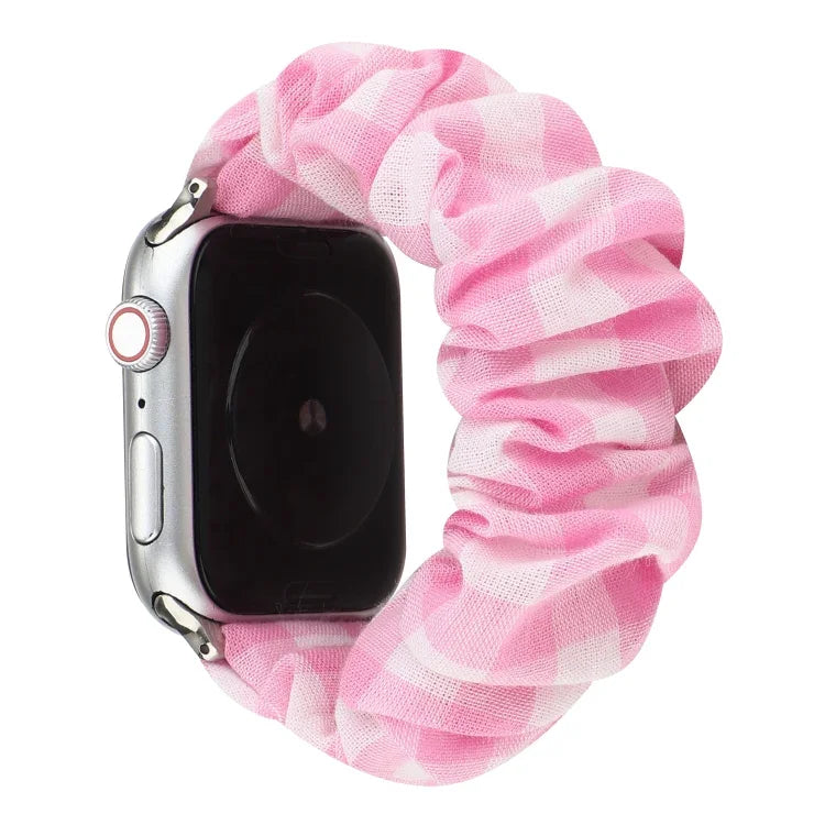 สายผ้าลายสก็อต + สแตนเลส สายรัดข้อมือ สำหรับ Apple Watch Series 7 ขนาด 41 มม. / 6 & SE & 5 & 4 ขนาด 40 มม. / 3 & 2 & 1 ขนาด 38 มม. สำหรับ Apple Watch Series 7 ขนาด 45 มม. / 6 & SE & 5 & 4 ขนาด 44 มม. / 3 & 2 & 1 ขนาด 42 มม.