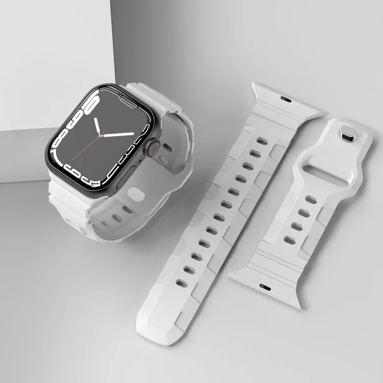 สายรัดนาฬิกาซิลิโคนสำหรับกีฬา สำหรับ Apple Watch Series 8&7 41มม. สำหรับ Apple Watch Series 8&7 45มม.