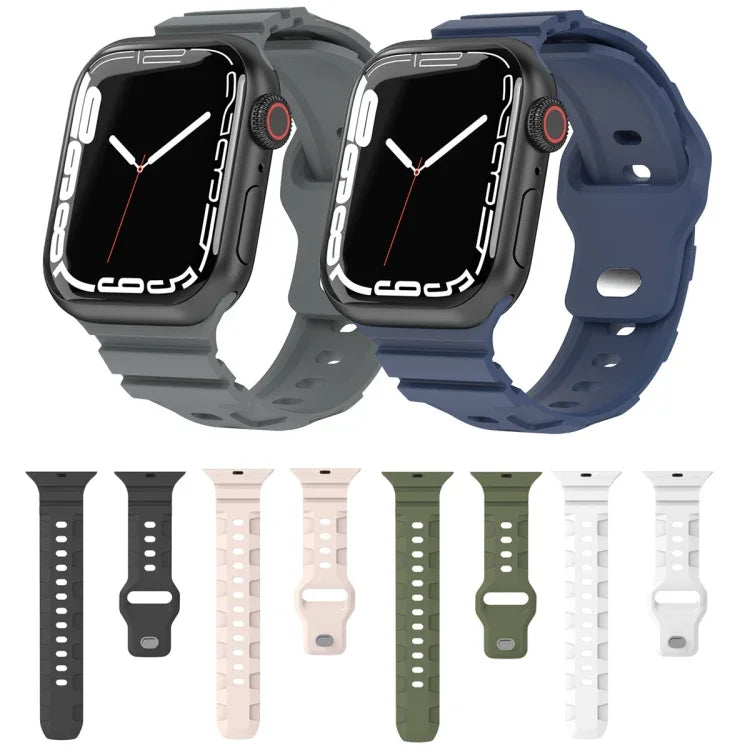 สายรัดนาฬิกาซิลิโคนสำหรับกีฬา สำหรับ Apple Watch Series 8&7 41มม. สำหรับ Apple Watch Series 8&7 45มม.