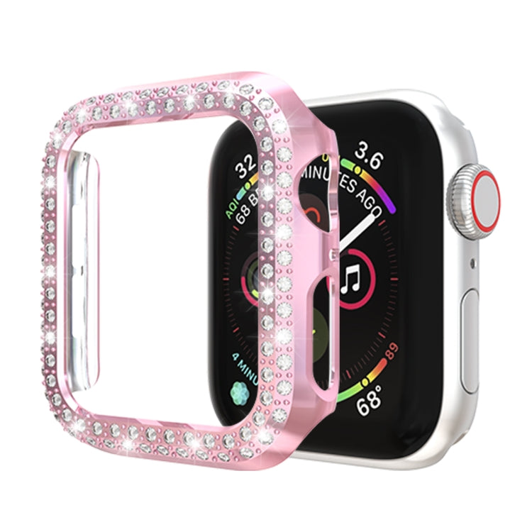 เคสป้องกัน PC ประดับเพชรสองแถว สำหรับ Apple Watch Series 6 / 5 / 4 / SE 2025 / 2023 / 2022 40mm, สำหรับ Apple Watch Series 3 & 2 & 1 42mm