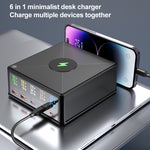 ที่ชาร์จหลายพอร์ต 6 in 1 160W 3 PD Type-C + 2 QC3.0 USB รุ่น 868H