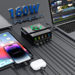 ที่ชาร์จหลายพอร์ต 6 in 1 160W 3 PD Type-C + 2 QC3.0 USB รุ่น 868H